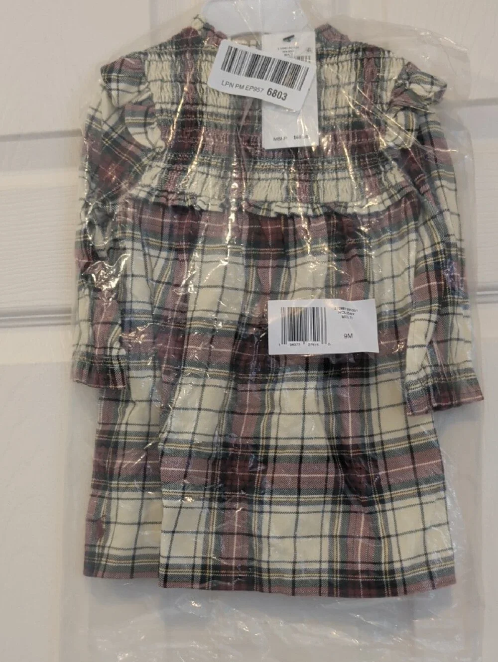 Ralph Lauren Childrenswear Baby Girls Plaid Cotton Jersey Dress & Bloomer Set